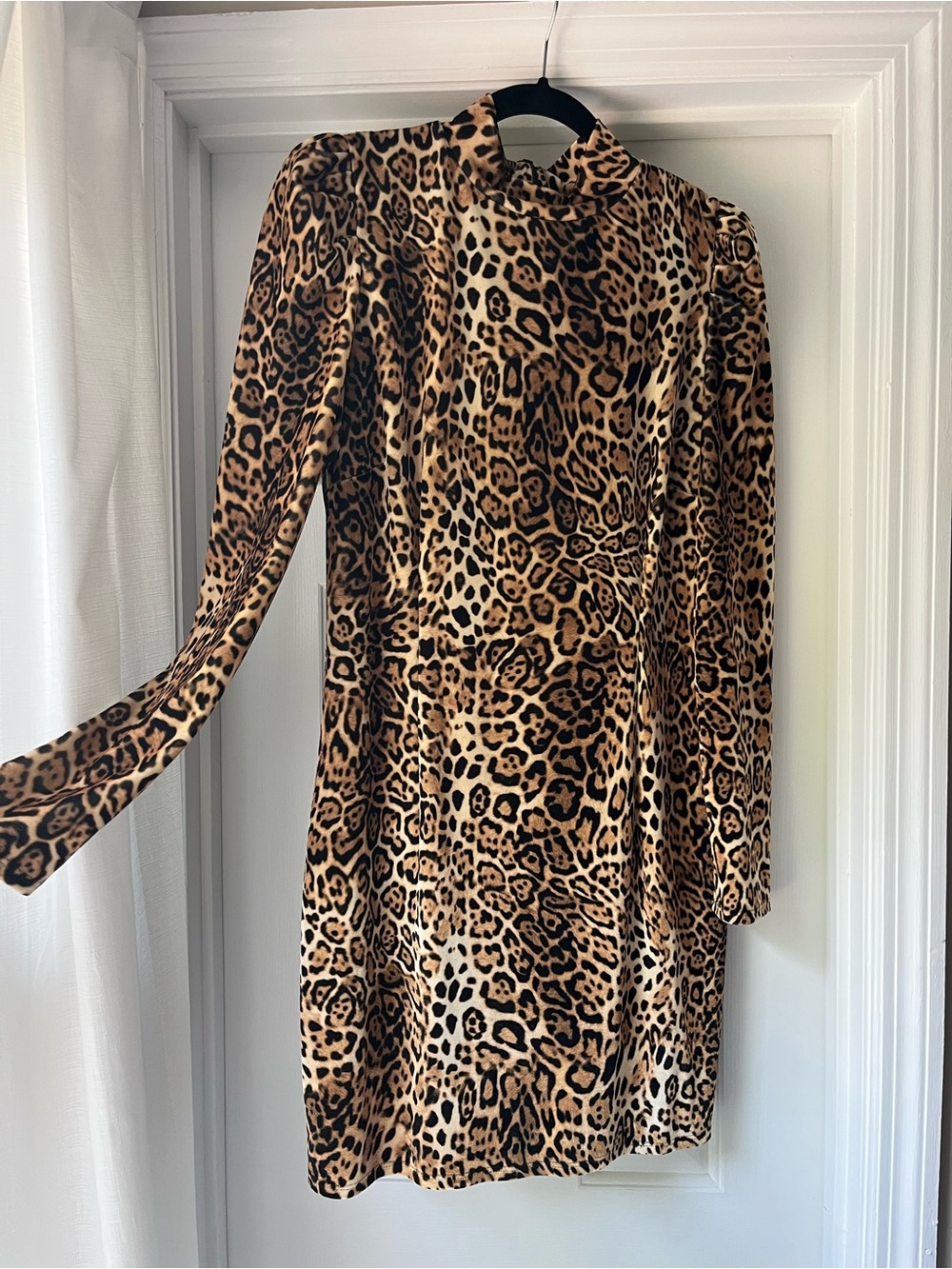 Leopard Print Long Sleeve Mini Dress by Generation Love